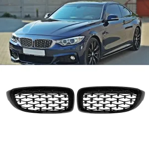 BMW 4 Serisi 2013-2020 (F32) uyumlu F32/F33/F36 Ön Panjur Böbrek Parlak Siyah Piano Black Diamond Model 2012-2017 modelleri DRS Tuning'de. Kaliteli malzeme,