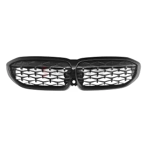 S-Dizayn Bmw 3 Serisi G20/G28 Ön Panjur Böbrek Parlak Siyah Piano Black Diamond Model 2017 Üzeri thumb 4