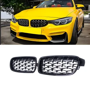 BMW 3 Serisi 2011-2019 (F30) uyumlu F30/F31/F35 Ön Panjur Böbrek Parlak Siyah Çerçeveli Krom Diamond Model 2012-2017 modelleri DRS Tuning'de. Kaliteli malzeme,