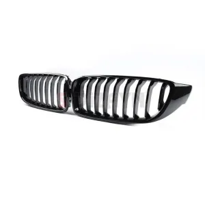 S-Dizayn Bmw 3 Serisi F30/F31/F35 Ön Panjur Böbrek Parlak Siyah Piano Black 11'li Düz Model 2012-2017 thumb 3