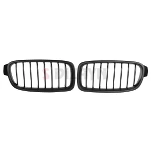S-Dizayn Bmw 3 Serisi F30/F31/F35 Ön Panjur Böbrek Parlak Siyah Piano Black 8'li Düz Model 2012-2017 thumb 5