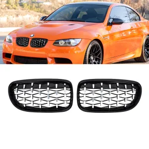 BMW 3 Serisi 2004-2013 (E92) uyumlu Coupe E92/E93 Coupe Ön Panjur Böbrek Parlak Siyah Çerçeveli Krom Diamond Model 2010-2014 modelleri DRS Tuning'de. Kaliteli