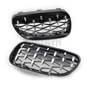 S-Dizayn Bmw 3 Serisi Coupe E92/E93 Coupe Ön Panjur Böbrek Parlak Siyah Çerçeveli Krom Diamond Model 2010-2014 thumb 3