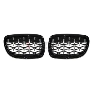 S-Dizayn Bmw 3 Serisi E90/E91 Ön Panjur Böbrek Parlak Siyah Çerçeveli Krom Diamond Model 2009-2012 thumb 3