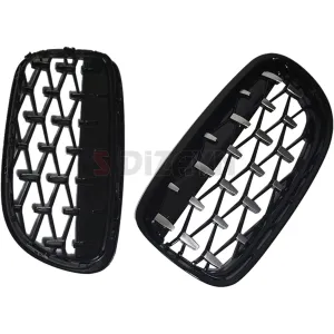 S-Dizayn Bmw 3 Serisi E90/E91 Ön Panjur Böbrek Parlak Siyah Çerçeveli Krom Diamond Model 2009-2012 thumb 4