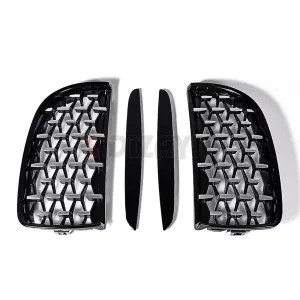 S-Dizayn Bmw 3 Serisi E90/E91 Ön Panjur Böbrek Parlak Siyah Çerçeveli Krom Diamond Model 2005-2008 thumb 4