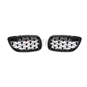 S-Dizayn Bmw 3 Serisi E46 Ön Panjur Böbrek Parlak Siyah Piano Black Diamond Model 2002-2005 thumb 3