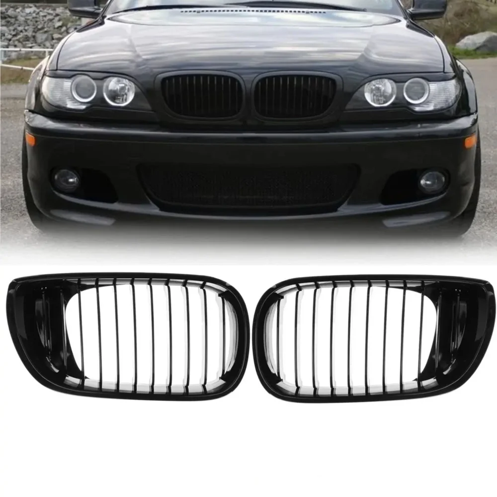 S-Dizayn Bmw 3 Serisi E46 Ön Panjur Böbrek Parlak Siyah Piano Black M3 Model 2002-2005