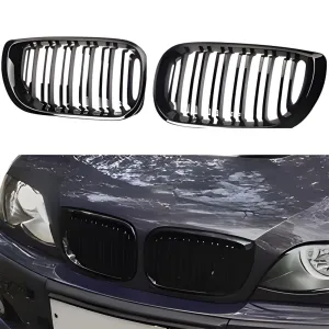 BMW 3 Serisi 1997-2006 (E46) uyumlu E46 Coupe Ön Panjur Böbrek Parlak Siyah Piano Black M3 Model 2002-2005 modelleri DRS Tuning'de. Kaliteli malzeme, hızlı