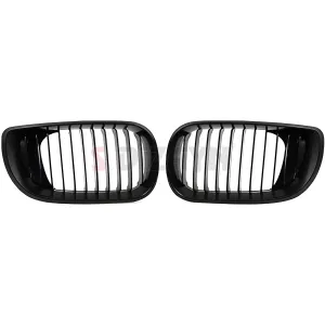 S-Dizayn Bmw 3 Serisi E46 Ön Panjur Böbrek Parlak Siyah Piano Black Düz Model 1999-2001 thumb 3