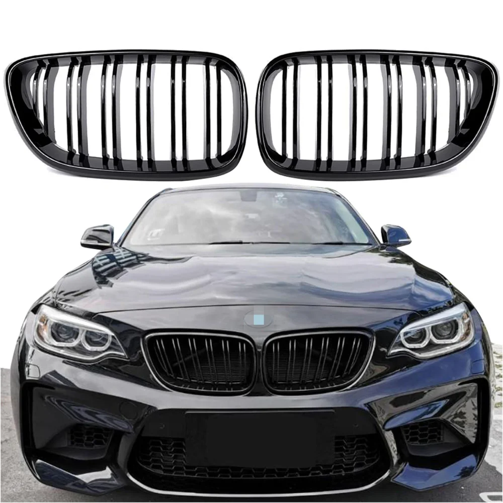 S-Dizayn Bmw 2 Serisi F22 Ön Panjur Böbrek Parlak Siyah Piano Black M2 Model 2014-2017