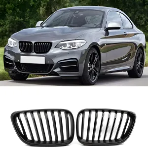 BMW 2 Serisi 2014-2021 (F22) uyumlu F22 Ön Panjur Böbrek Parlak Siyah Piano Black Düz Model 2014-2017 modelleri DRS Tuning'de. Kaliteli malzeme, hızlı kargo ve