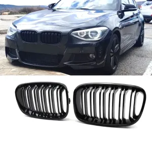 BMW 1 Serisi 2011-2019 (F20) uyumlu F20/F21 Ön Panjur Böbrek Parlak Siyah Piano Black M1 Model 2011-2015 modelleri DRS Tuning'de. Kaliteli malzeme, hızlı kargo