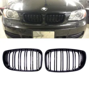 BMW 1 Serisi 2004-2011 (E81) uyumlu E81/E87 Ön Panjur Böbrek Parlak Siyah Piano Black M1 Model 2008-2012 modelleri DRS Tuning'de. Kaliteli malzeme, hızlı kargo