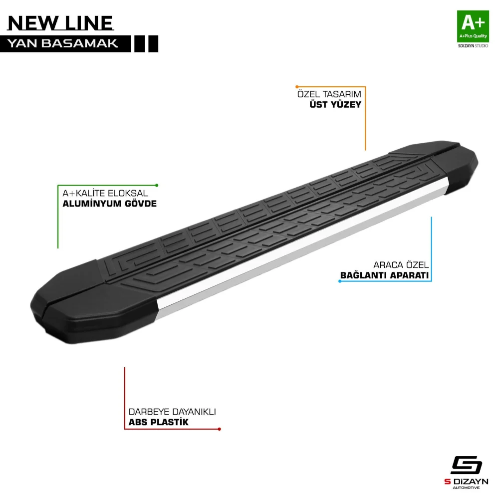 NewLine Krom Yan Basamak Profil 243 Cm