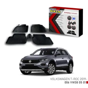 Volkswagen T-Roc 2019 Için Uyumlu 3D Paspas