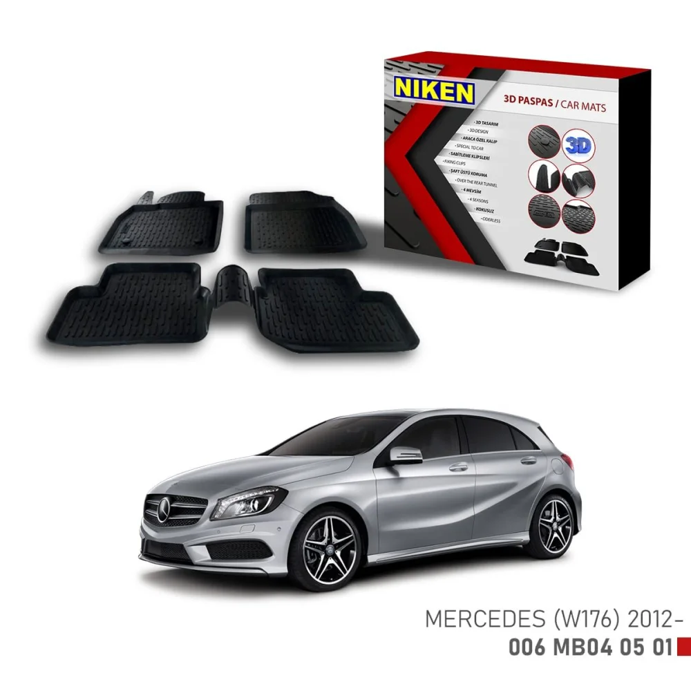 Mercedes (W 176) için Uyumlu A Class -2012 3D Paspas