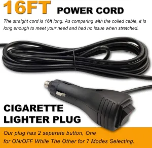7 fonksiyonlu tepe lambası çakarlı mıknatıslı dikey model 12-30v kırmızı / LAIK537-2 thumb 5