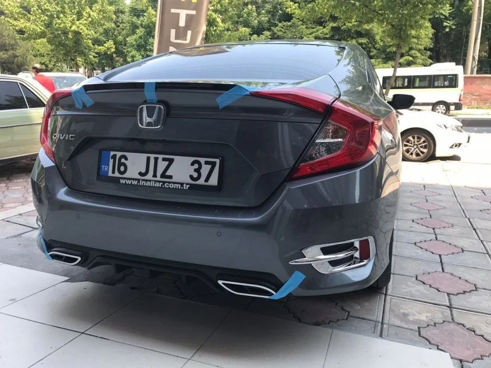 Honda Civic Uyumlu Fc5 Arka Difüzör Mat siyah 2016-2021 Arası Parça