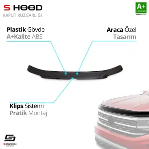 S-Dizayn Volkswagen Uyumlu Transporter T5 ABS Plastik Kaput Rüzgarlığı 2004-2010 A+Kalite ParçaDRS Tuning kalitesiyle tanışın! Özel olarak Volkswagen  model ara