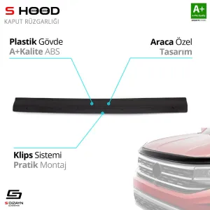 Fiat Uyumlu Ducato Abs Plastik Kaput Rüzgarlığı 2006-2014 A+Kalite Parça