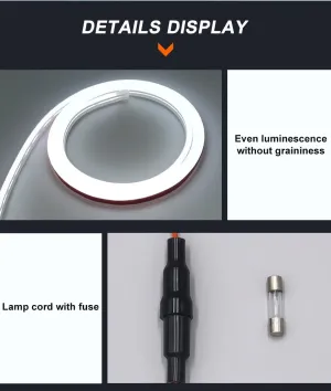Kaput altı ve yan basamak gündüz ledi kayar sinyalli ışık ayarlı 1.80cm kesilebilir / LAAM441 thumb 3
