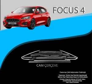 Ford Focus Uyumlu 4 Krom Cam Çerçevesi Paslanmaz Çelik 8 Parça Focus 4 (2018-2020)DRS Tuning kalitesiyle tanışın! Özel olarak Ford  model araçlar için üretilen 