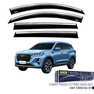 Chery Tiggo Uyumlu 7 Pro -2020 Kromlu Cam Rüzgarlığı 4Lü Parça thumb 1
