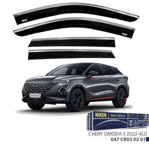 Chery Omoda Uyumlu 5 -2020 Kromlu Cam Rüzgarlığı 4Lü Parça thumb 1