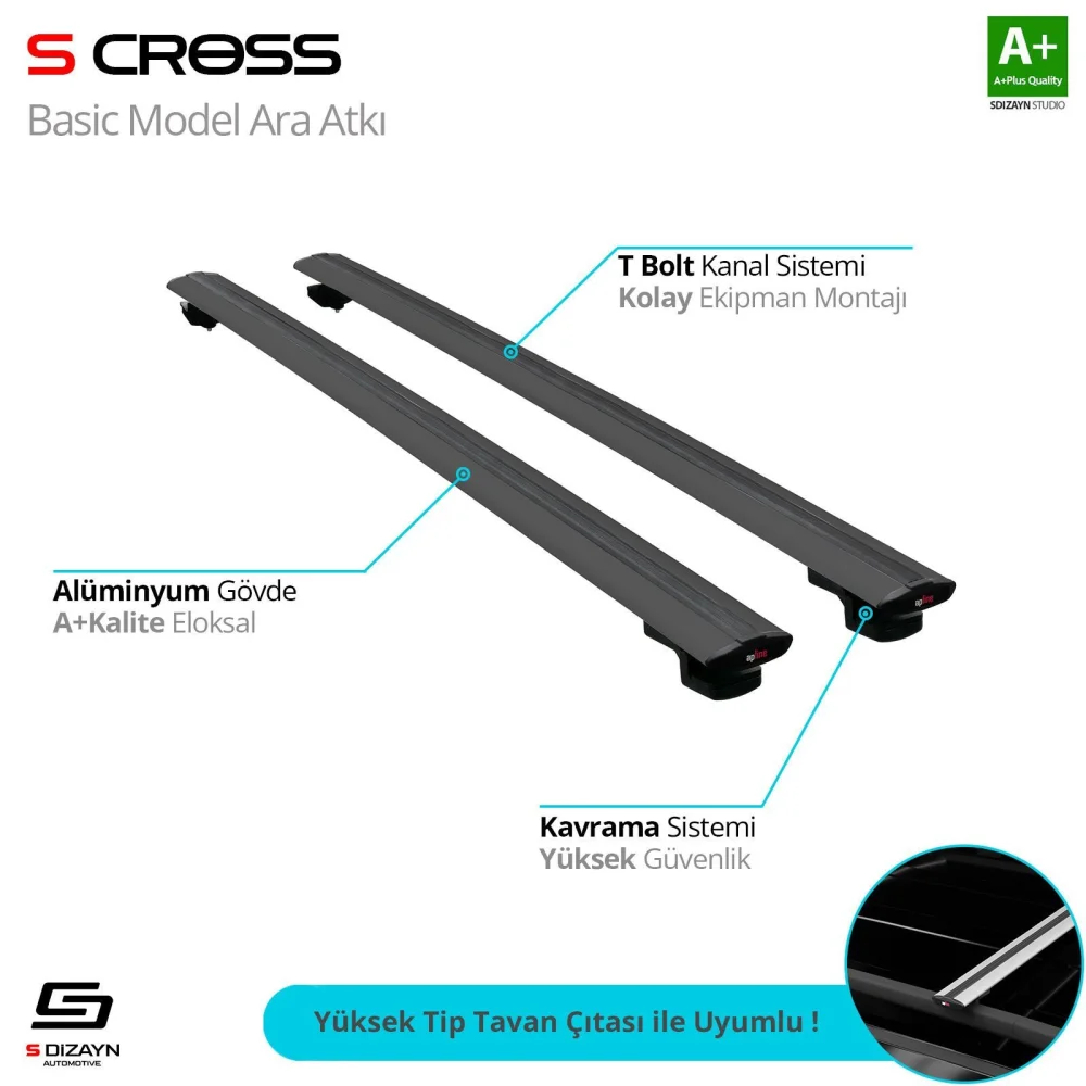 Dacia Duster Uyumlu (Hs) 2014-2017 Basic Model Siyah Ara Atkı A+ Kalite Parça