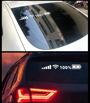 Şarj-wifi göstergeli sticker beyaz 45*5 cm / YACI126 thumb 2