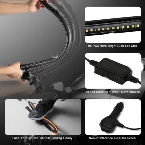 Çakar lamba 12-32v esnek model 84cm vantuzlu çakarlı sarı-sarı / LAPA543-1 thumb 3