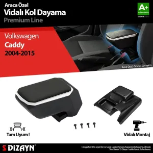 Volkswagen Caddy Uyumlu 3 Abs Vidalı Kol Dayama Kolçak Gri 2004-2015 A+ Kalite Parça