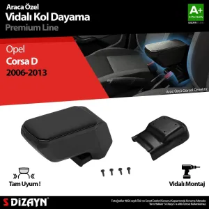 S-Dizayn Opel Corsa D Kol Dayama Kolçak ABS Vidalı Siyah 2006-2013 A+Kalite						                Araca &Ouml;zel Ge&ccedil;me Kol&ccedil;ak&bull; Aracınızın kon