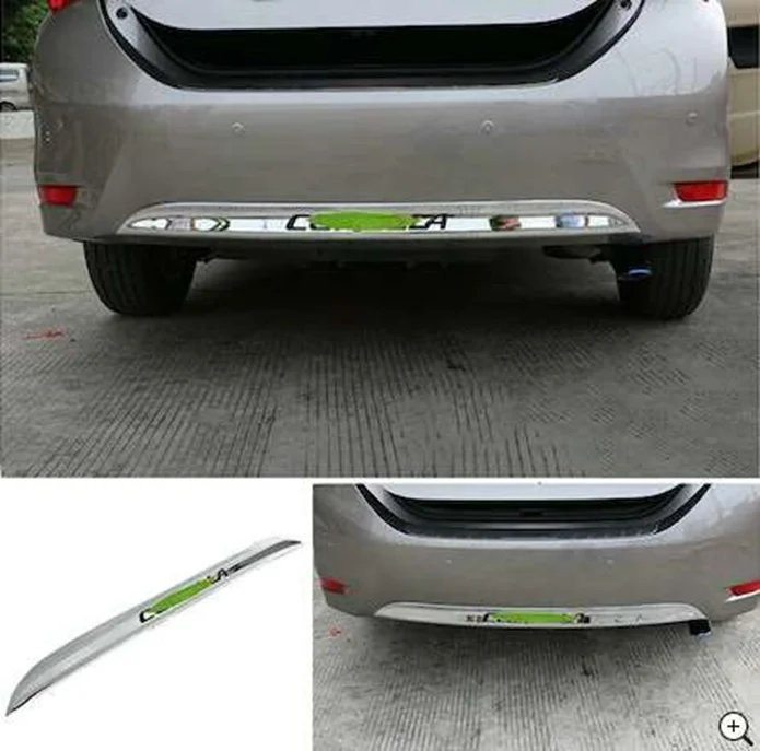 Toyota Corolla Uyumlu 2013 2018 Arka Tampon Koruma Krom Parça