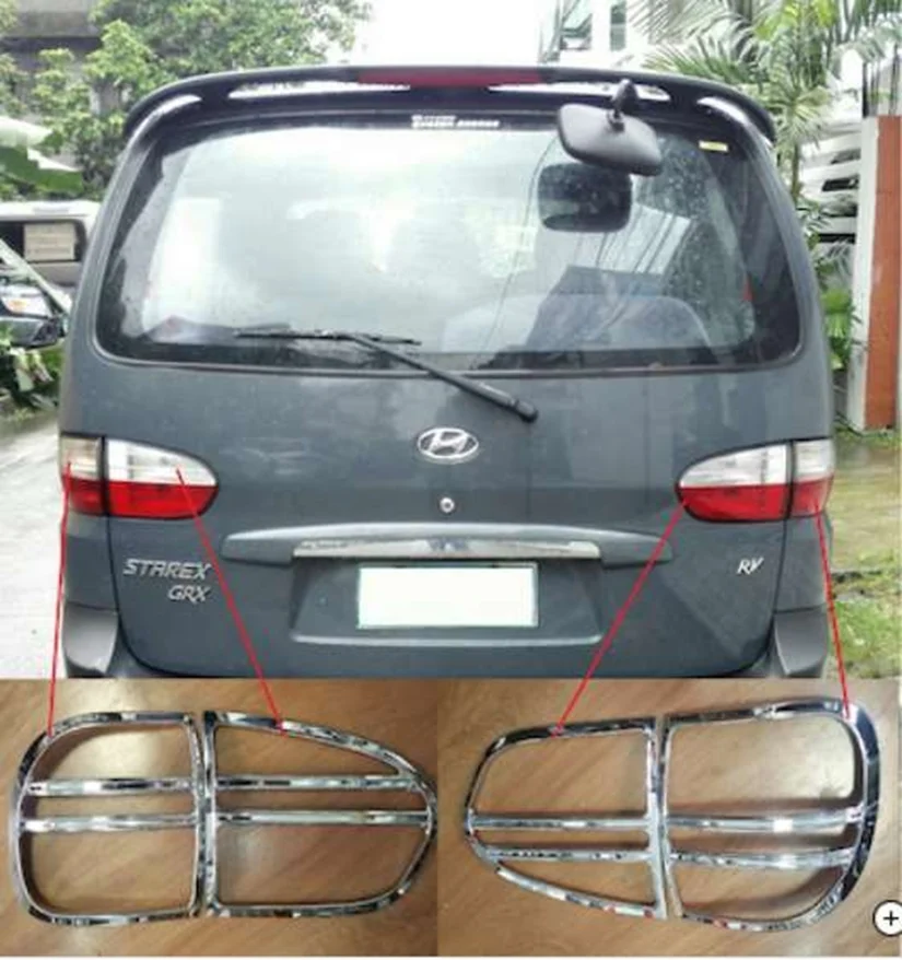 Hyundai Starex Uyumlu 1997 2007 Arka Stop Kaplama ABS Krom Parça