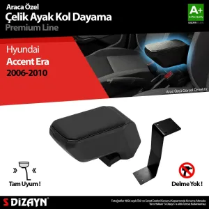 S-Dizayn Hyundai Accent Era Kol Dayama Kolçak Çelik Ayaklı ABS Siyah 2005-2011 A+Kalite						                Araca &Ouml;zel &Ccedil;elik Ayaklı Kol&ccedil;ak
&