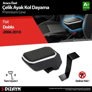 Fiat Doblo Kol Dayama Kolçak Çelik Ayaklı Abs Gri 2006-2012 A+Kalite