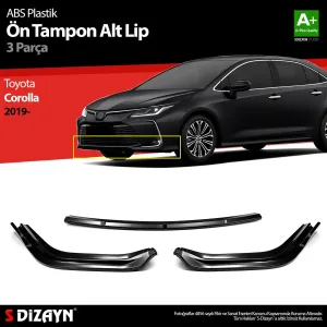 Toyota Corolla 2018-Günümüz (E210) uyumlu ABS Plastik Ön Tampon Alt Lip 3 Parça. 2019 Üzeri A+Kalite Parça modelleri DRS Tuning'de. Kaliteli malzeme, hızlı