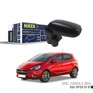Opel Corsa Uyumlu E -2014 Araca Özel Kol Dayama Siyah Niken Parça thumb 1