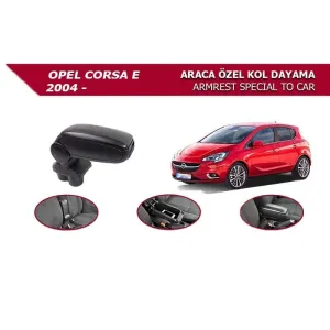 Opel Corsa Uyumlu E -2014 Araca Özel Kol Dayama Siyah Niken Parça thumb 2