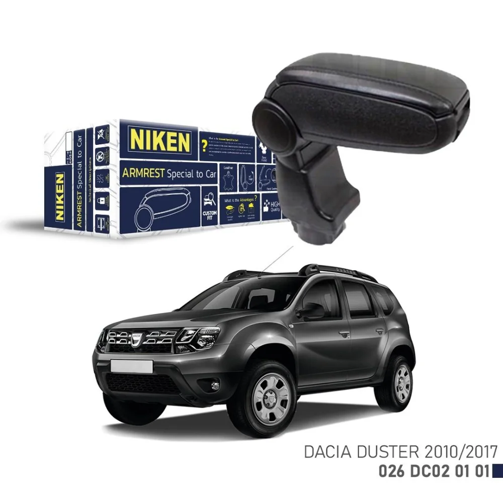 Dacia Duster Uyumlu 2010-2017 Araca Özel Kol Dayama Kolçak Siyah Niken Parça