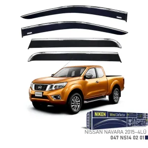 Niken Nissan Uyumlu Navara -2015 Kromlu Cam Rüzgarlığı 4Lü Parça thumb 1