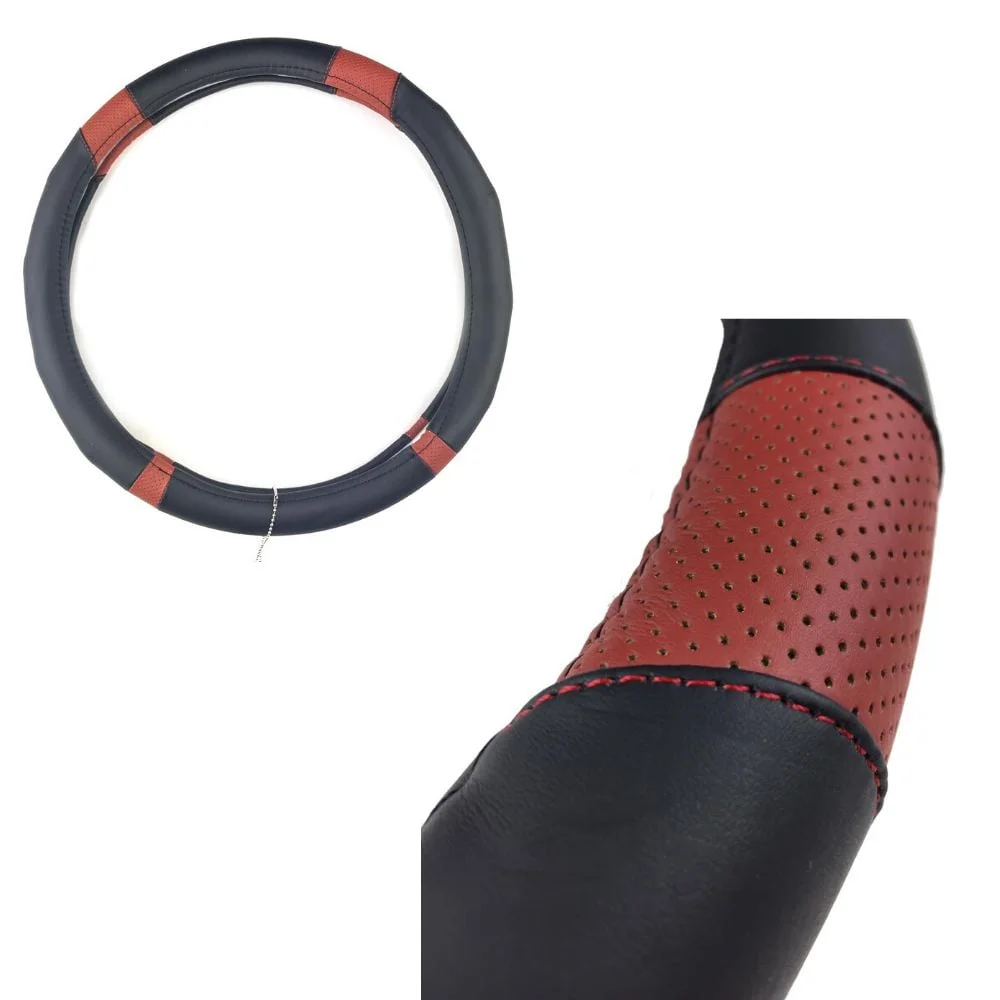 Space Direksiyon Kılıfı 38 Cm Bordo-Siyah / Dıkı324-Bs
