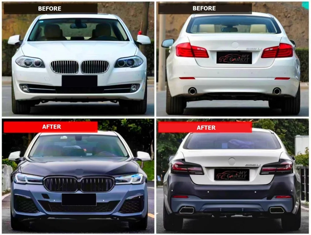 5 Serisi Uyumlu F10 2010-2016 İçin 2017+ G30 Facelift Body Kit Parça