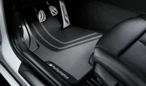 Bmw 3 Uyumlu Serisi F30 Sedan Lüks Kauçuk Lateks Oto Paspas 2012+Gri / Siyah Parça thumb 2