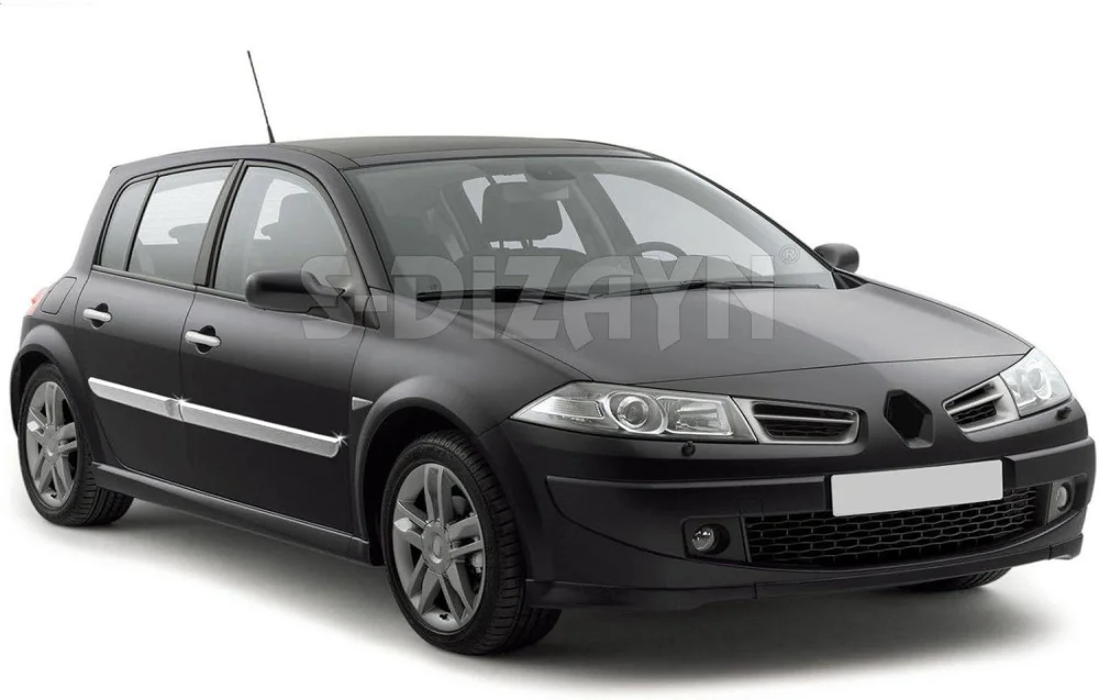 Renault Megane HB Uyumlu 4 Yan Kapı Çıtası 2016-2021 Paslanmaz Çelik Parça