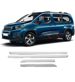 Peugeot Rifter Uyumlu Yan Kapı Çıtası -2019 Paslanmaz Çelik Parça thumb 1