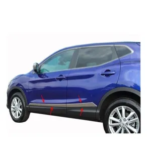 Nissan Qashqai Uyumlu Yan Kapı Çıtası -2014 Paslanmaz Çelik Parça thumb 2