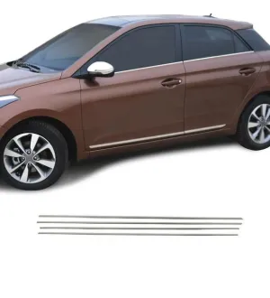 Hyundai İ-20 Uyumlu Yan Kapı Çıtası 2014 Paslanmaz Çelik Parça thumb 1
